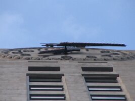 Clock face and hands, detail 