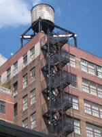Water tower and fire escape