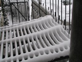 Snow on grate