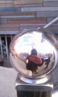 Polished spherical newel